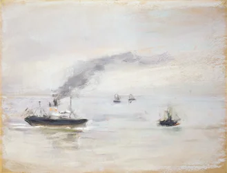 Rainy day atmosphere near the Elbe